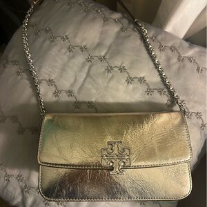 Metallic Silver Crossbody Bag